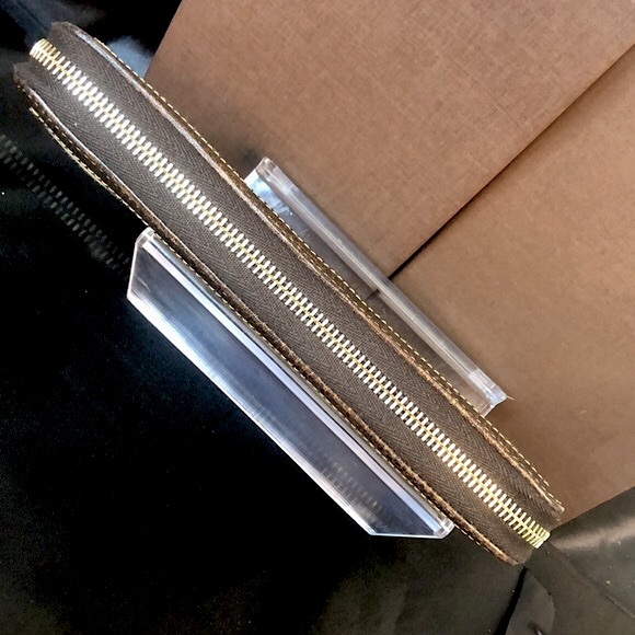 GUCCI Bamboo Zipper Pull GG Web Canvas and Leather Continental Wallet and Clutch - Picture 12 of 17